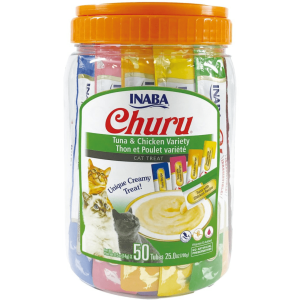 CHURU GATO TARRO VARIEDADES ATUN Y POLLO 50P