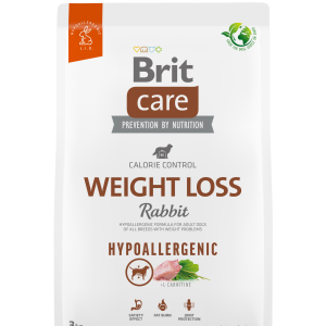 BRIT CARE DOG HYPOALLERGENIC WEIGHT LOSS RABBIT 3 KG - PERRO ADULTO HIPOALERGENICO CONTROL DE PESO