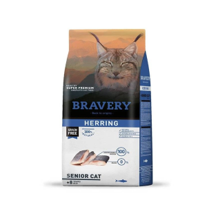 Bravery alimento gato herring senior 2kg