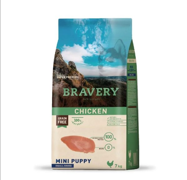 Bravery alimento Perro chicken mini puppy small breed 7kg