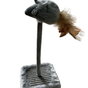 JUGUETE INTERACTIVO GATO - RATON CON RESORTE Y SONIDO