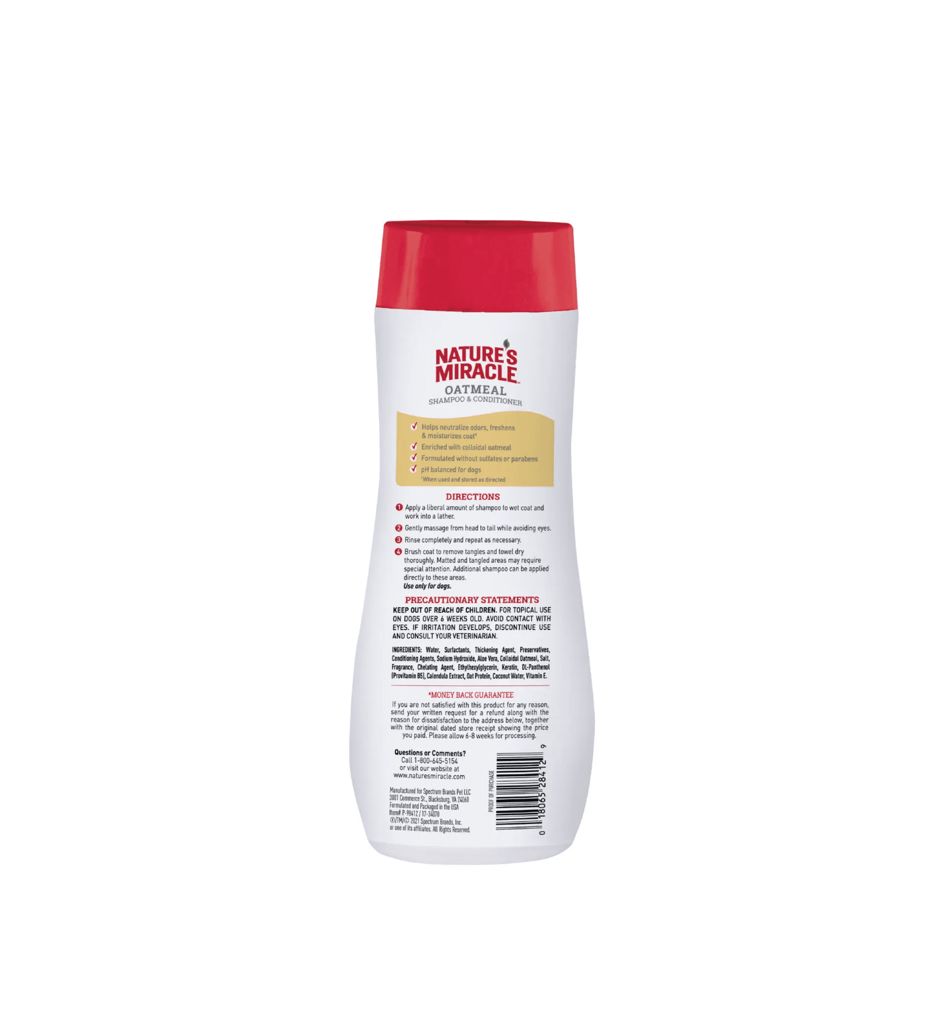 Natures miracle shampoo y acondicionador avena. crema de pistacho. 473 ml - Imagen 2