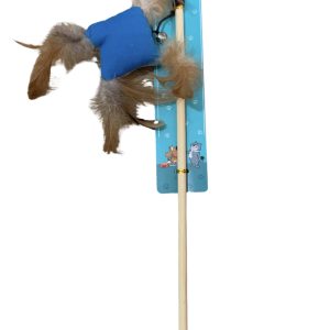 VARRILA PARA GATO COJIN CON PLUMAS
