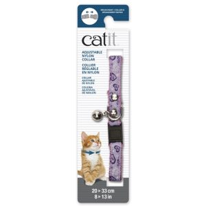CATIT COLLAR AJUSTABLE ROSA CORAZONES PURPURA
