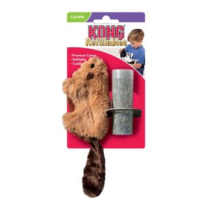 KONG BEAVER WITH CATNIP - JUGUETE GATO CASTOR RECARGABLE CON HIERBA GATERA