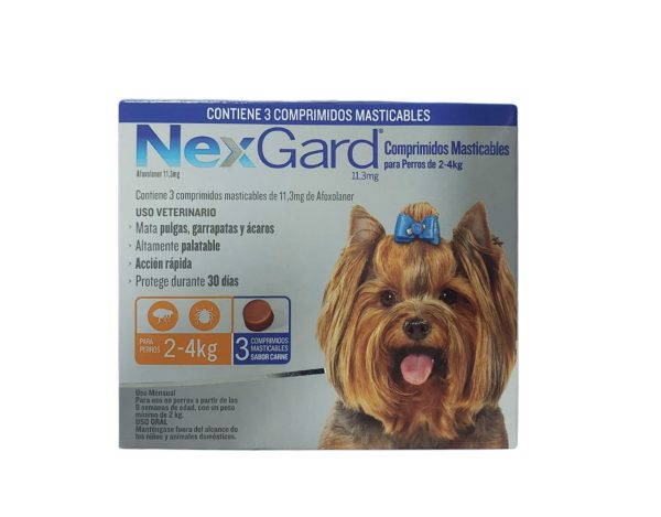 NEXGARD PERRO 2 - 4 KG 3 COMPRIMIDOS