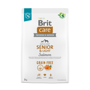 Brit care alimento perro libre de granos senior & light salmon 3kg