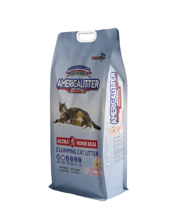 AMERICA LITTER ULTRA ODOR SEAL TALCO BEBE 15KG
