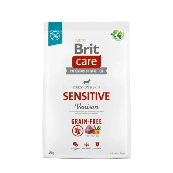 BRIT CARE DOG GRAIN-FREE SENSITIVE VENISON 3KG - PERRO ADULTO LIBRE DE GRANOS SENSIBLE VENADO