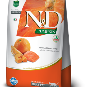 N&d punpkin salmon , calabaza y naranja gato adulto 1,5