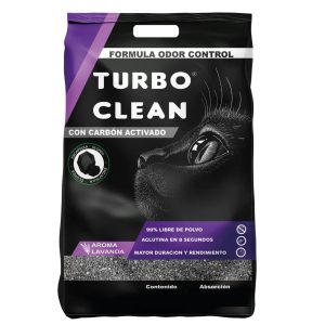 Turbo clean odor control arena aglutinante bentonita para gatos control de olores 10 kg aroma lavanda