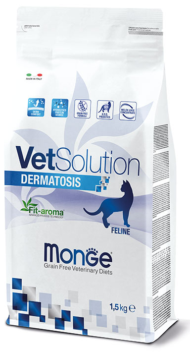 Monge vet solution alimento gato dermatosis 1,5 kg