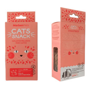 Galleta gato cat snack rellena pollo con camaron