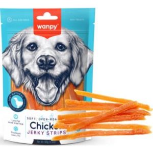 Wanpy snack perro chicken jerky strips 100g