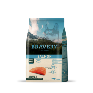Bravery Salmon Adult Large/Medium Breed 4Kg - Perro Adulto Raza Mediana Y Grande Salmon